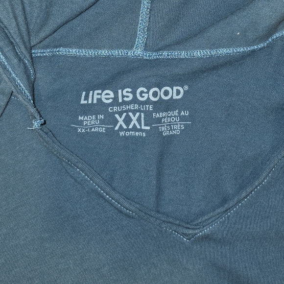 Life is Good long sleeve hooded t shirt - Picture 2 of 2